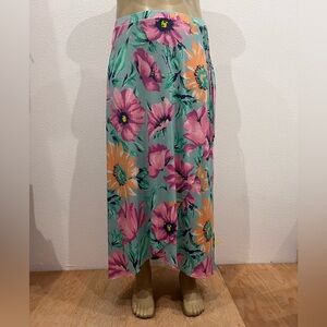 Gilli Sz L Floral  Midi Wrap High-Low Skirt.